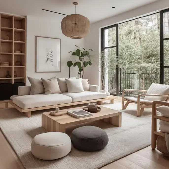 Japandi style living room